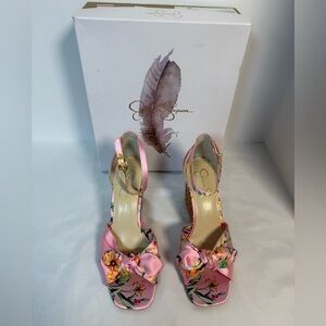 Jessica Simpson Pink Multi Brea Floral Print Shoes 8M
